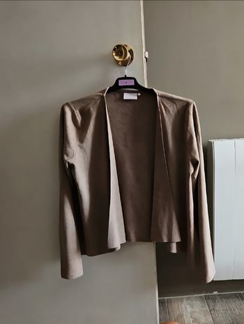 Veste courte touché peau de pêche femme Taille L