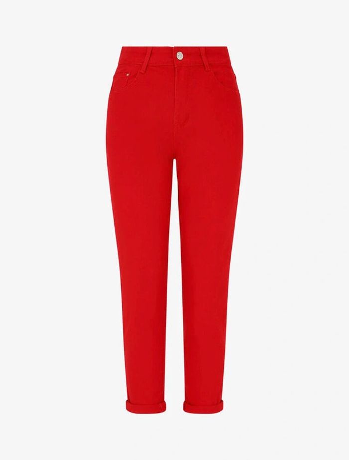 Jean mom taille haute rouge💄 tendance XXL