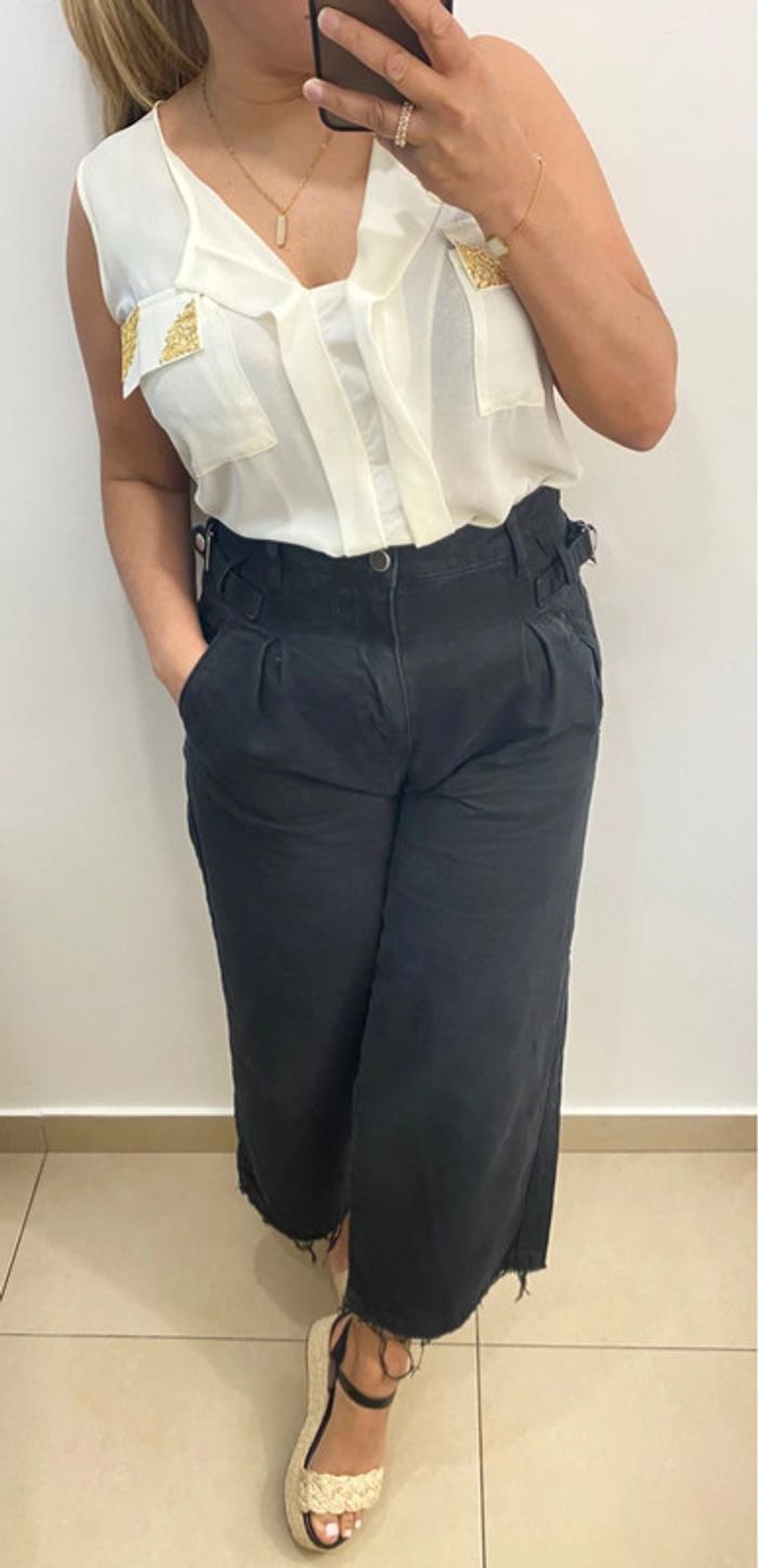 Jean large zara 3/4 Taille S-M