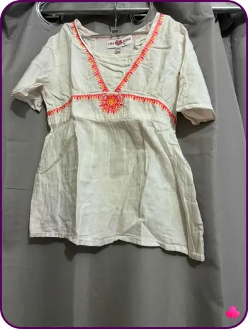Jolie Tunique Lisa Rose - Blanche Broderies - Taille 6 ans (114 cm)