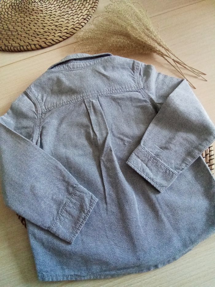 Chemise tons gris bleu TAO taille 2 ans - photo numéro 6