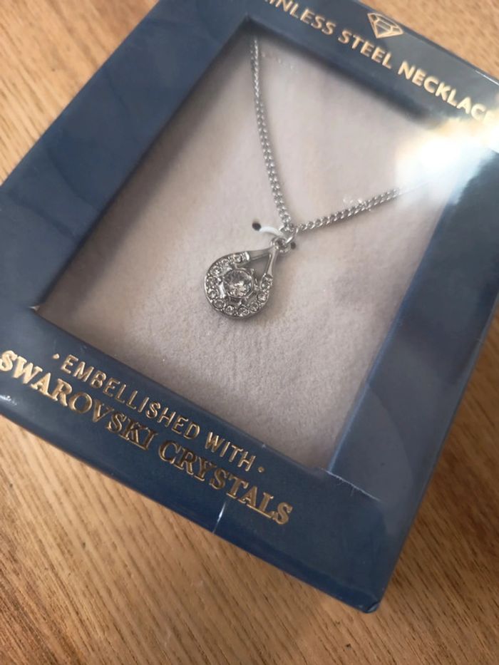 Collier acier inoxydable cristaux Swarovski - photo numéro 2