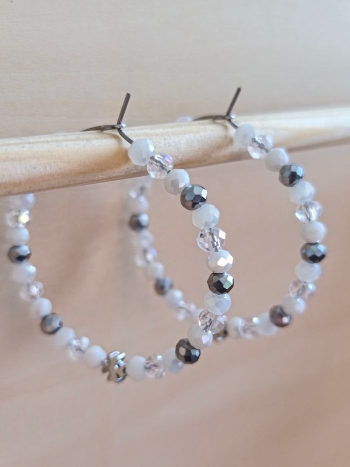 Weiss métal argenté - Boucles d'oreilles, Weiss Ice Blue