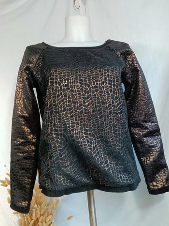 Sweatshirt noir et bronze | Berenice | t. S