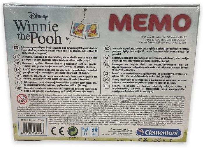 CLEMENTONI MEMO Winnie l'ourson 97189 - photo numéro 2