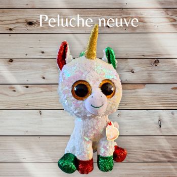 Peluche licorne à sequins TY neuve