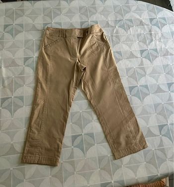 Pantacourt femme beige - 38 / M - Phildar - très bon état