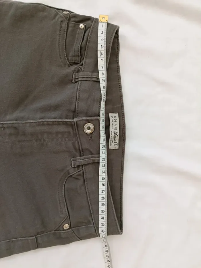 Jean skinny taille haute kaki Denim &Co taille 36 - photo numéro 5
