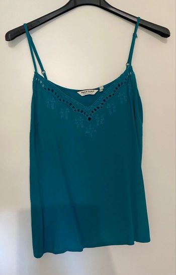 Haut Naf naf bleu canard taille 34