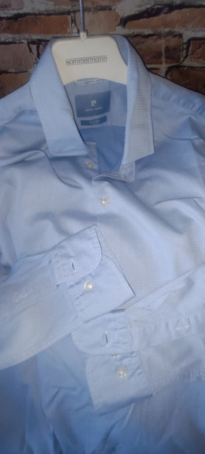 Chemise bleu longues manches Pierre Cardin - photo numéro 4