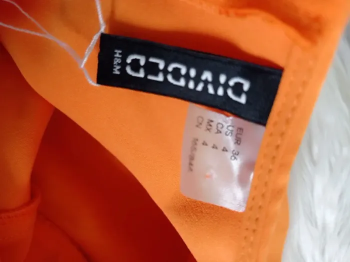 Magnifique crop top sexy orange manches longues T.S H&M - photo numéro 5
