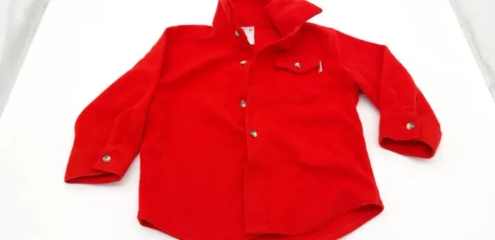chemise rouge en polaire garçon C&A taille 3 ans - photo numéro 2