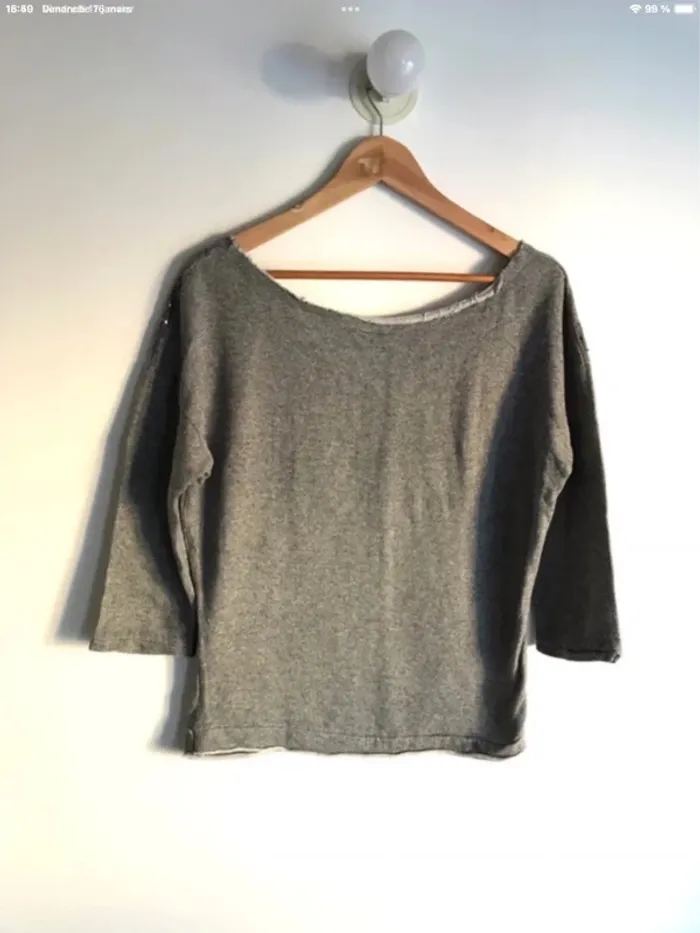 Pull manches 3/4 et à strass Zara taille M - photo numéro 7