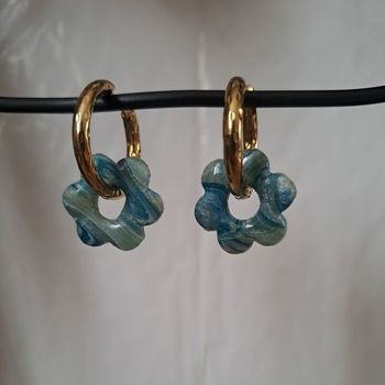 Boucles d’oreilles pampilles en pâte polymère