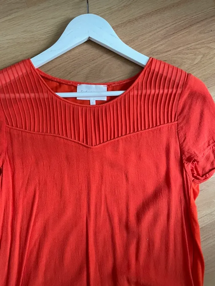 Tee-shirt manches courtes  orange Sud Express - photo numéro 3