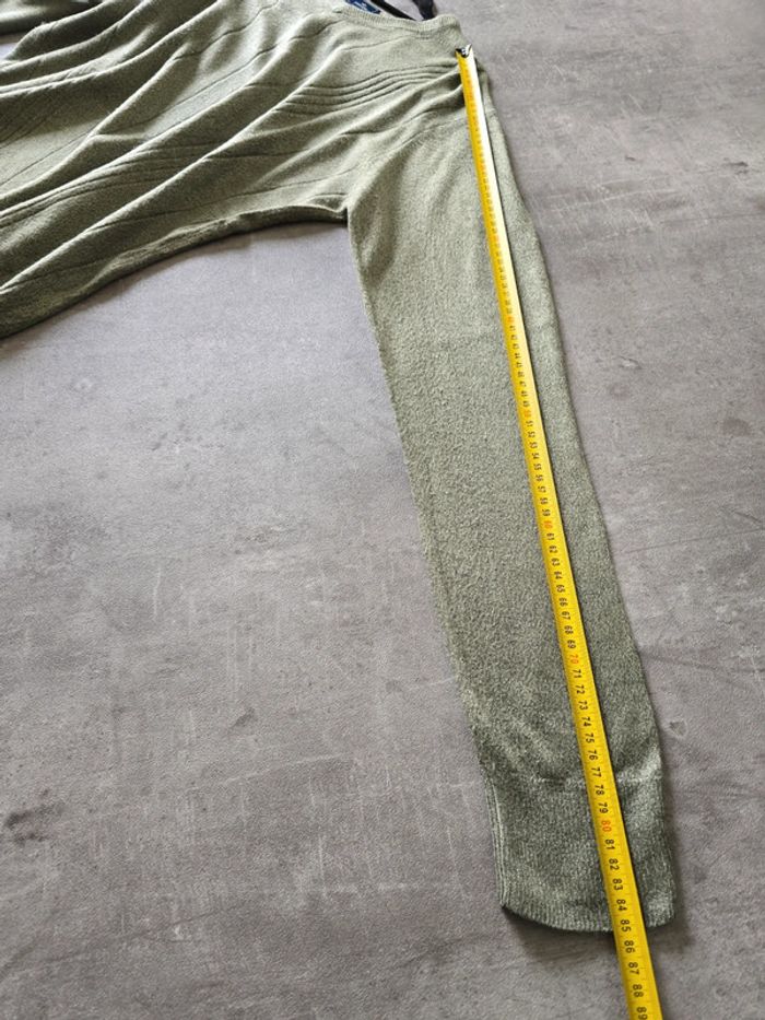 Pull col rond Dockers vert sauge en maille texturée homme taille L - photo numéro 5