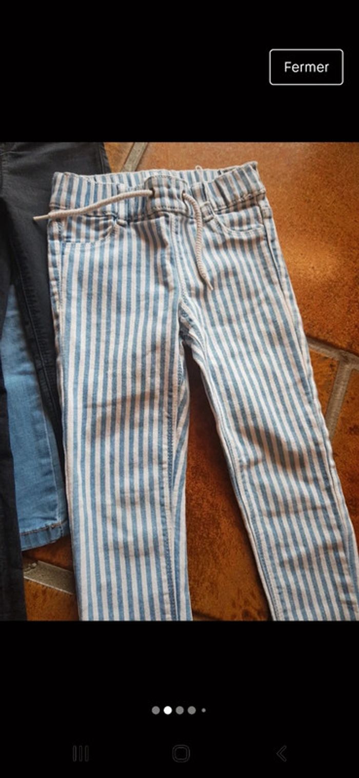 Jean skinny à rayures kiabi 5ans