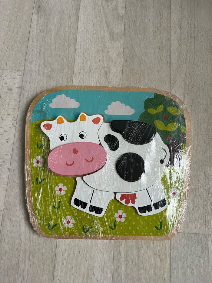 Puzzle en bois vache neuf