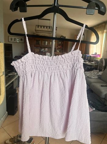 Débardeur parme à fines bretelles réglables