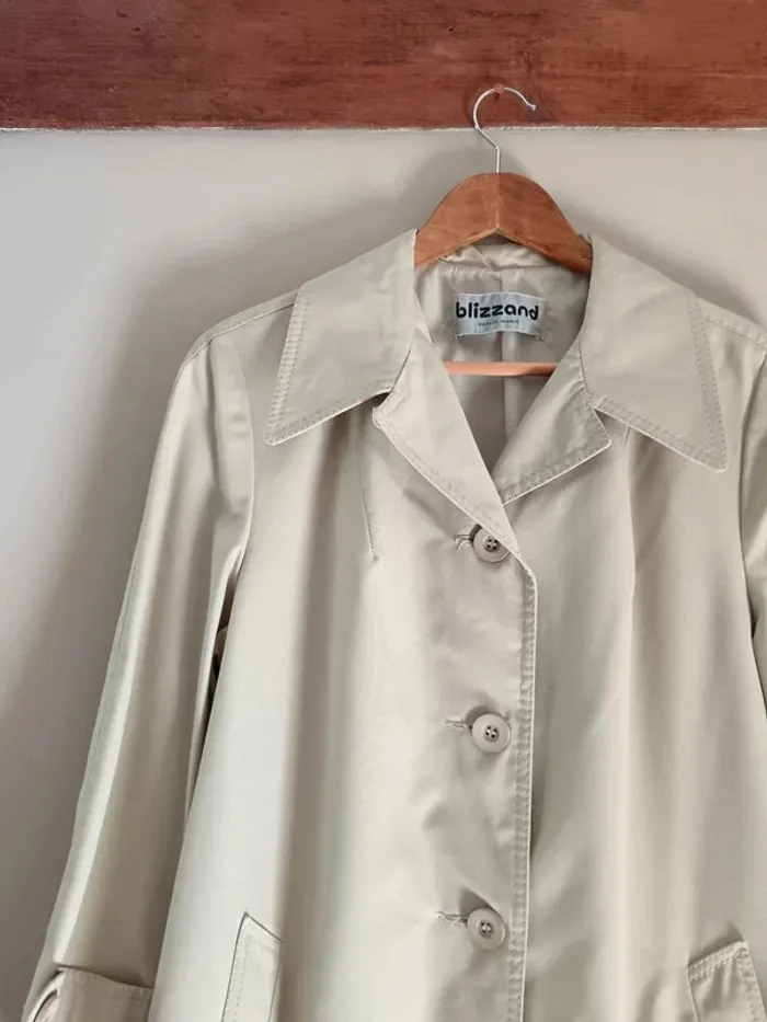Trench mi-long crème Blizzand années 70 - photo numéro 6