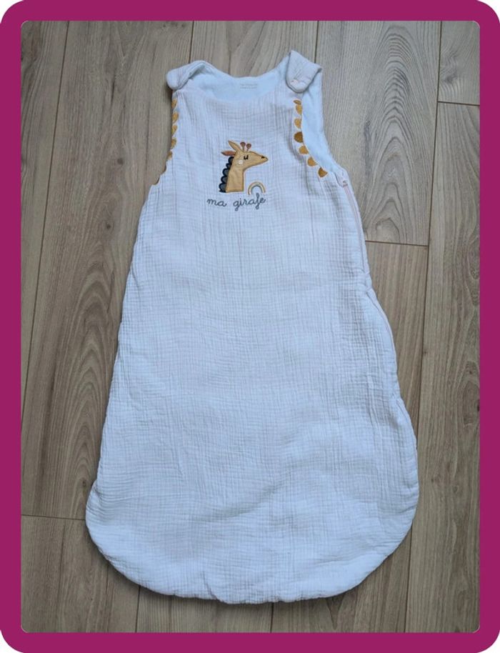 Gigoteuse turbulette Verbaudet taille 6mois-18 mois rose pâle avec motif girafe