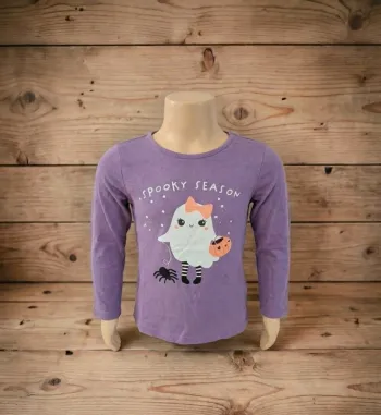 T-shirt manches longues Halloween H&M - Fantôme & "Spooky Season" - 4/6 ans