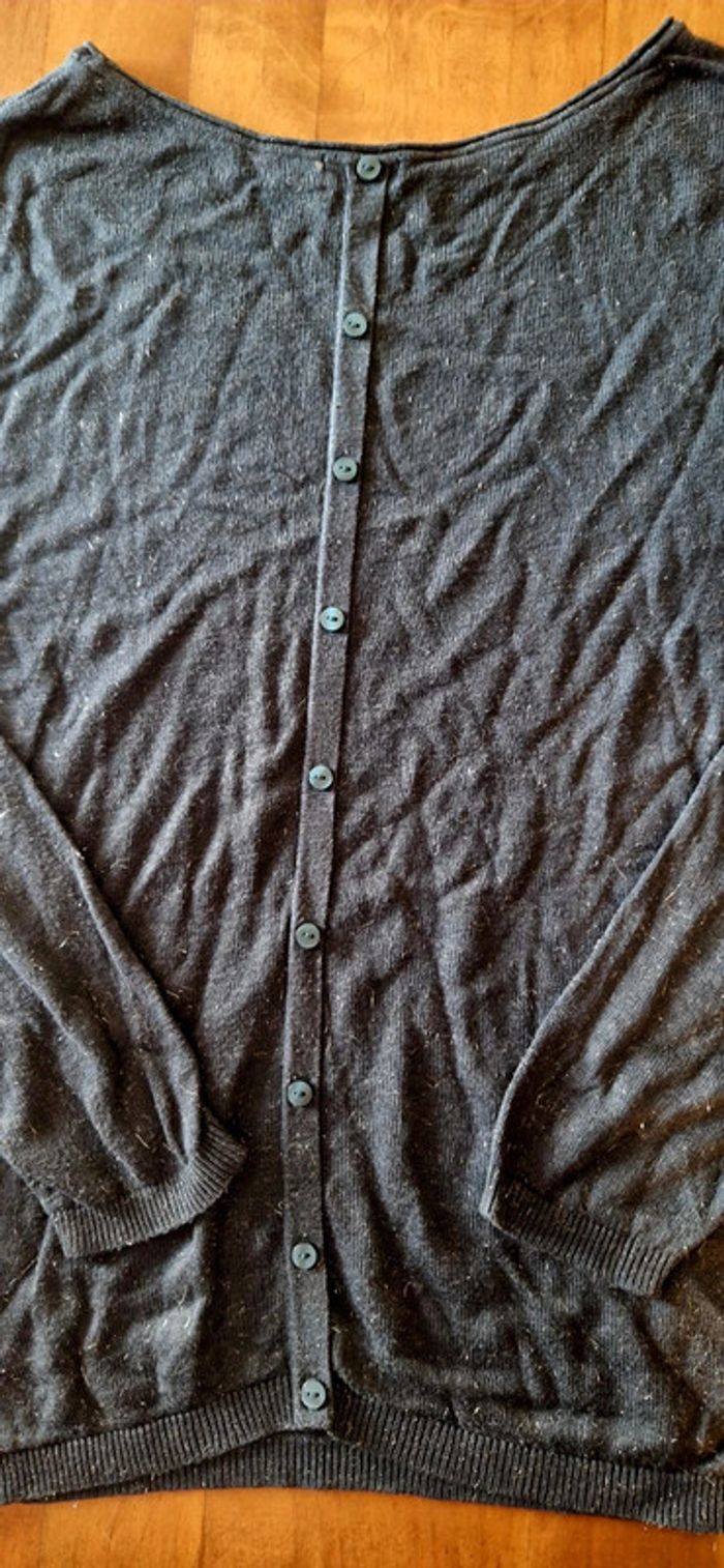 Pull léger, fil pailleté , boutons dos - photo numéro 3