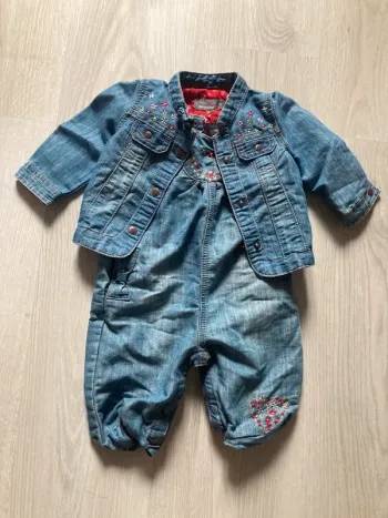 veste + Combinaison orchestra en jeans 6 mois 67 cm