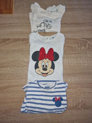 Lot 3 tshirt manches longues 12 mois