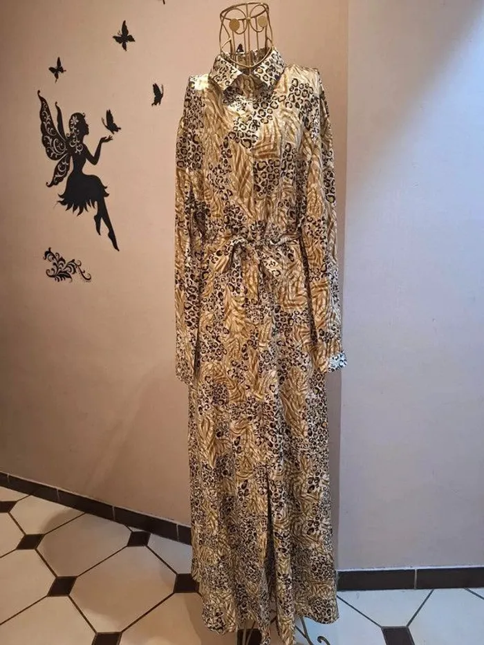 Robe chemise longue & imprimé léopard
