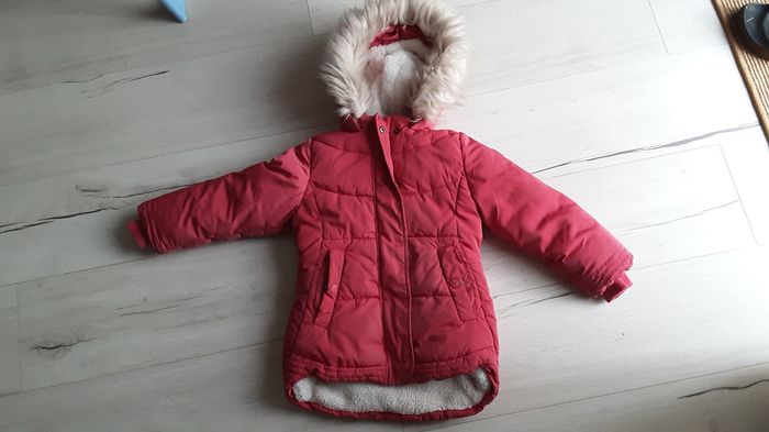 Vêtement fille manteau rose à capuche Okaïdi 3 ans