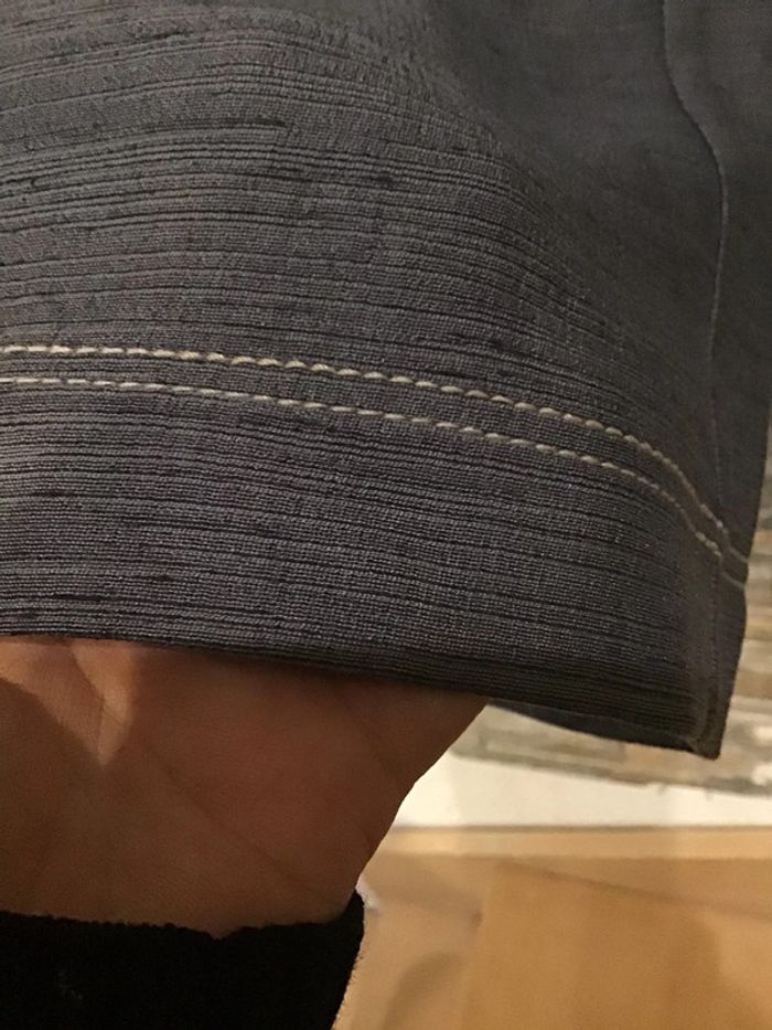 Très beau pantalon assez épais taille 38 gris bleuté taille élastique Refa - photo numéro 4