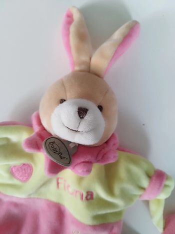 Doudou marionnette lapin rose Baby Nat