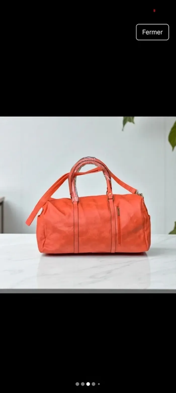 Sac orange neuf spacieux - photo numéro 3