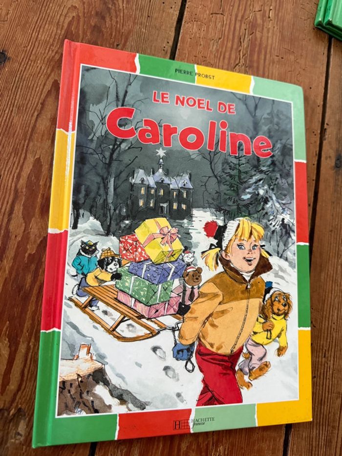 Moyen+ état - Livre Le Noël de Caroline édition damiers bd album multicolore