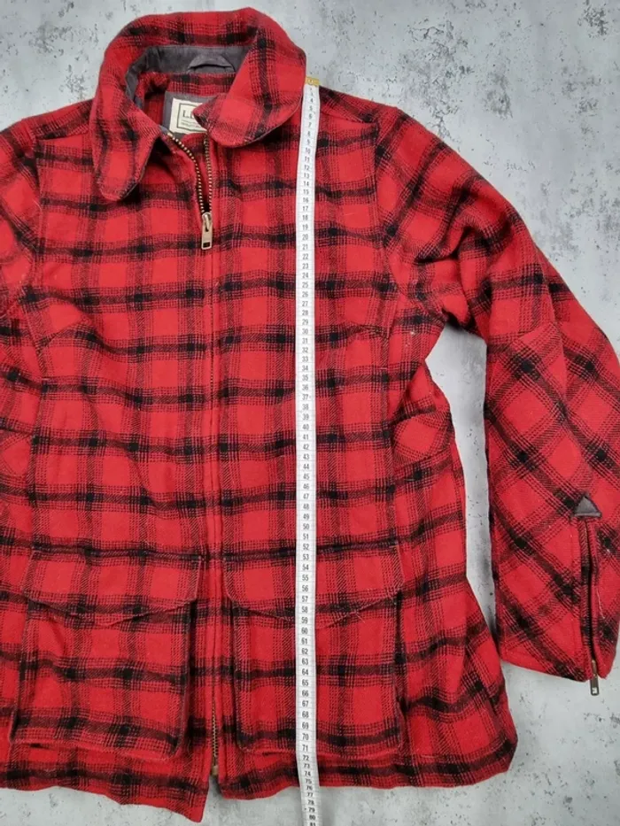 Veste à carreaux rouge L.L. Bean – Taille M Homme (mesures en photos) - photo numéro 4