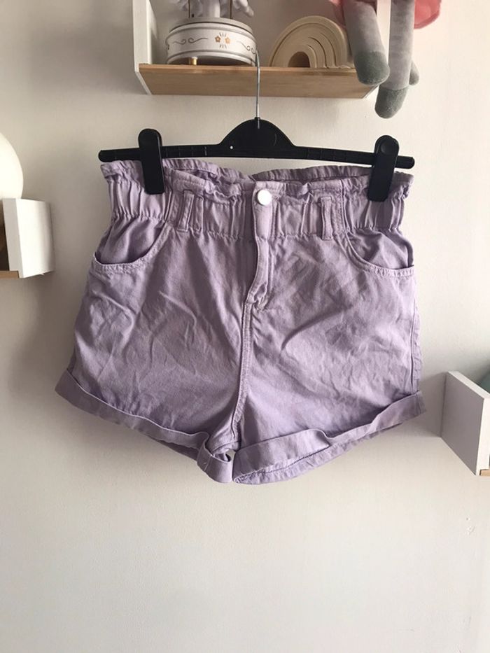 Short taille haute Lilas