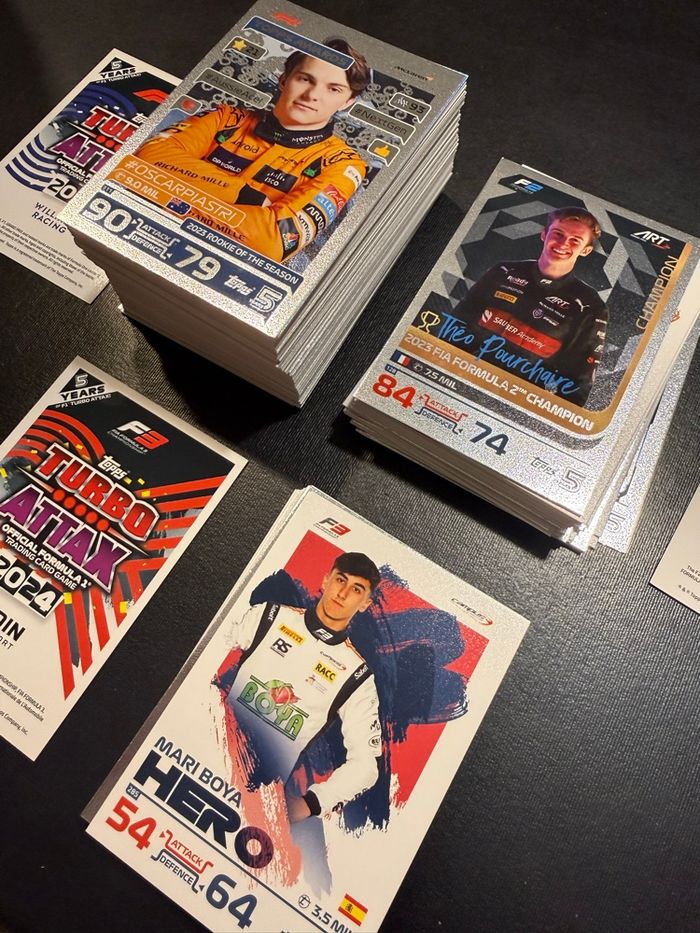 Lot de 200 cartes formule 1 2024