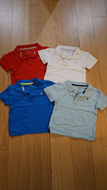 lot 4 polos chemise 18-24mois