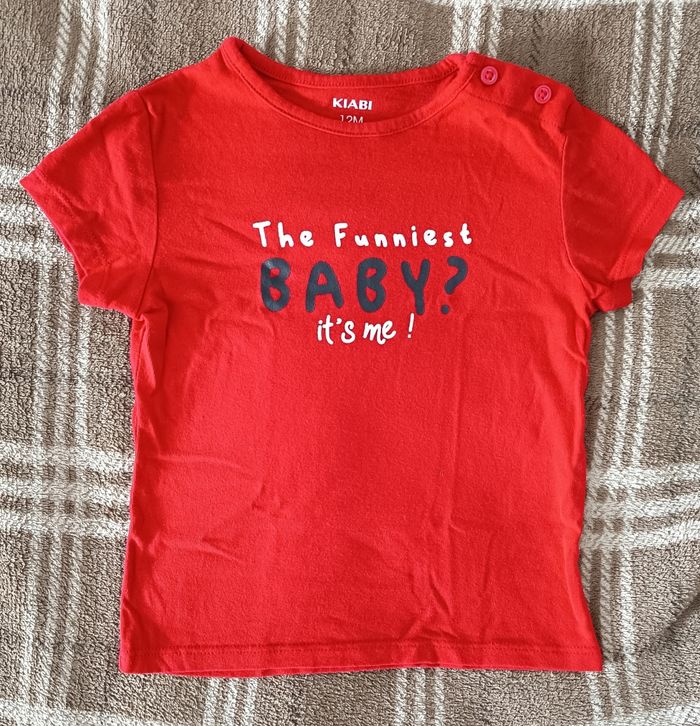 👕 T Shirt Rouge Enfant - 12 Mois / Kiabi