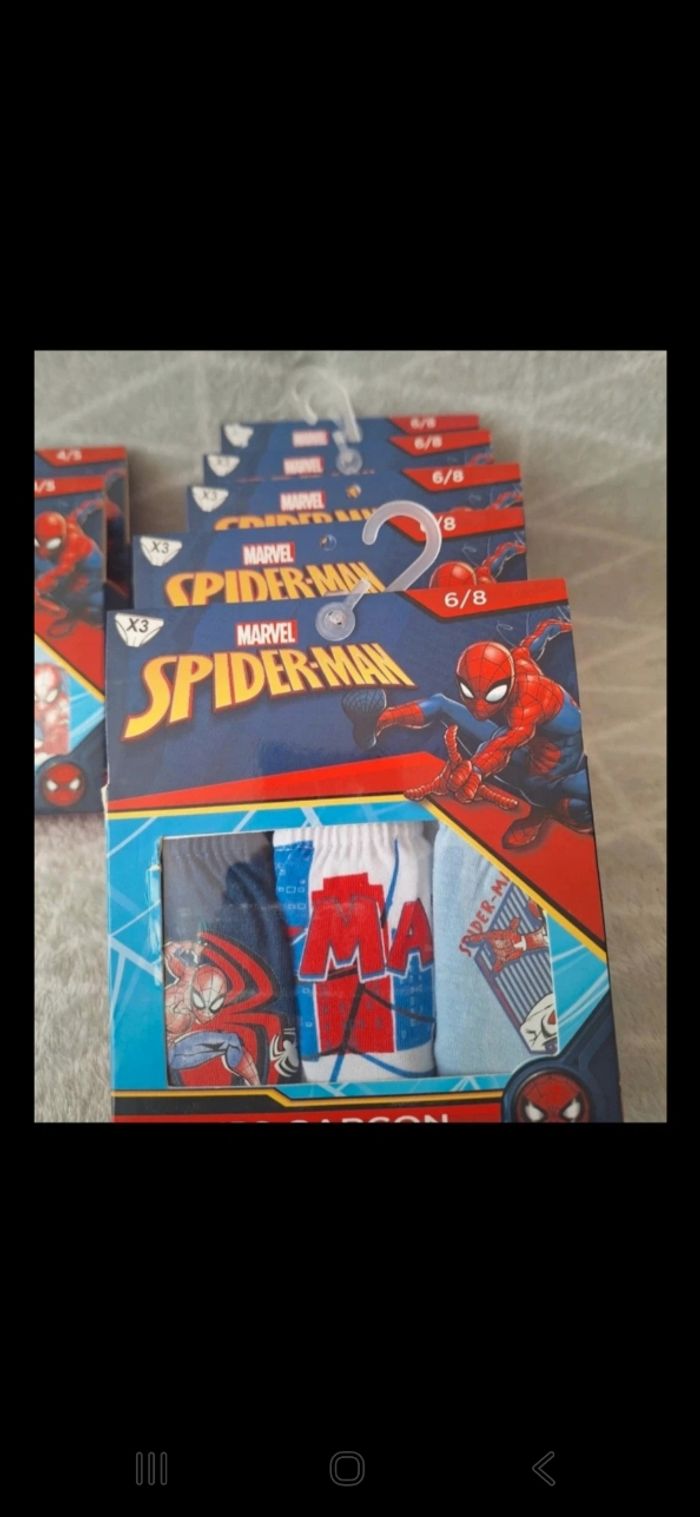 Lot 3 slips Spiderman
