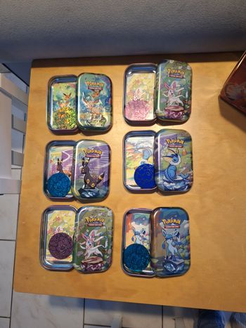 Lot 6 bpites pokemon mini tins