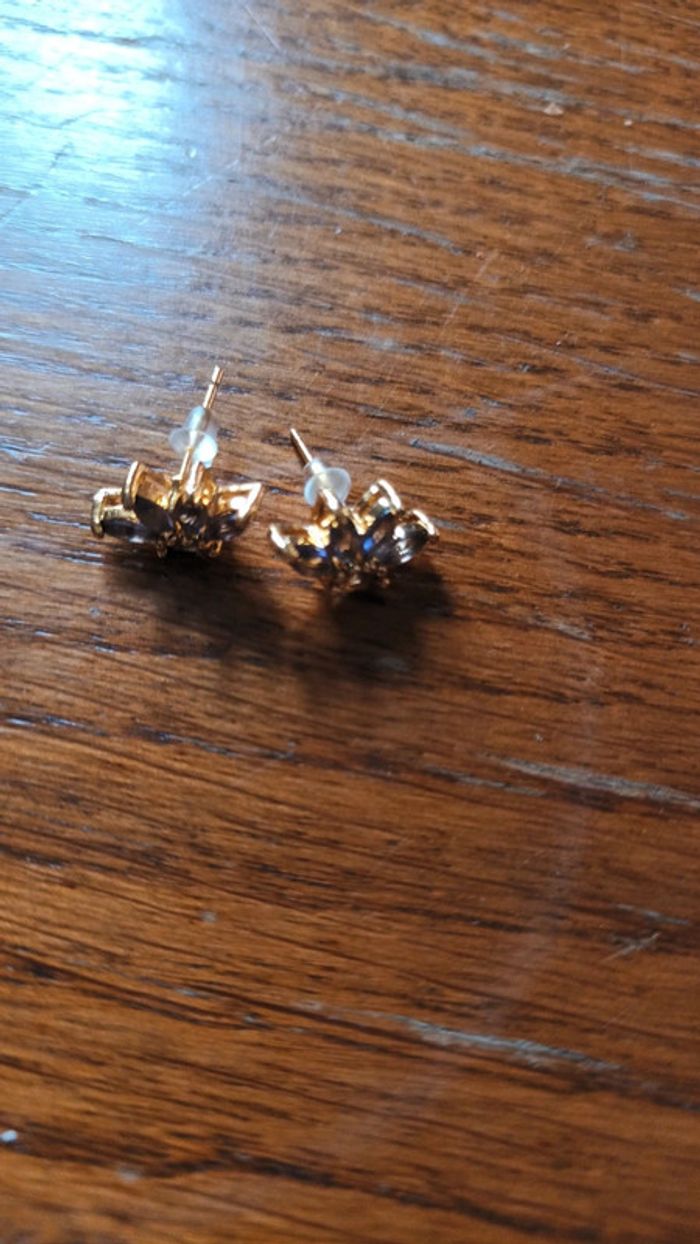 Boucles acier inoxydable Lotus violet clair
