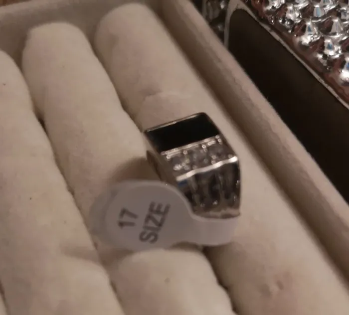 Bague chevalière homme argenter taille 17 - photo numéro 2