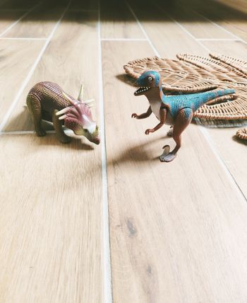 🦖 Lot dinosaures dino riders deinonychus et styracosaurus année 1987 marque Tyco toys