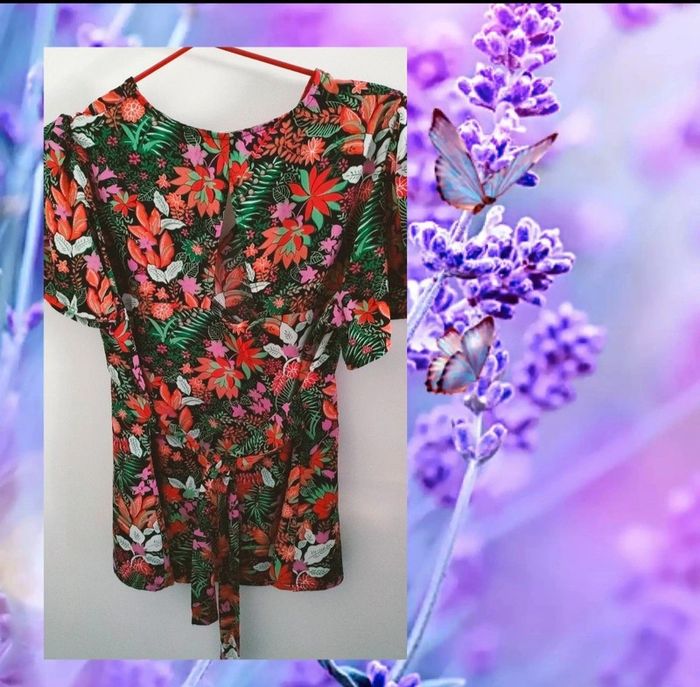 Blouse manches courtes cache cache - photo numéro 2