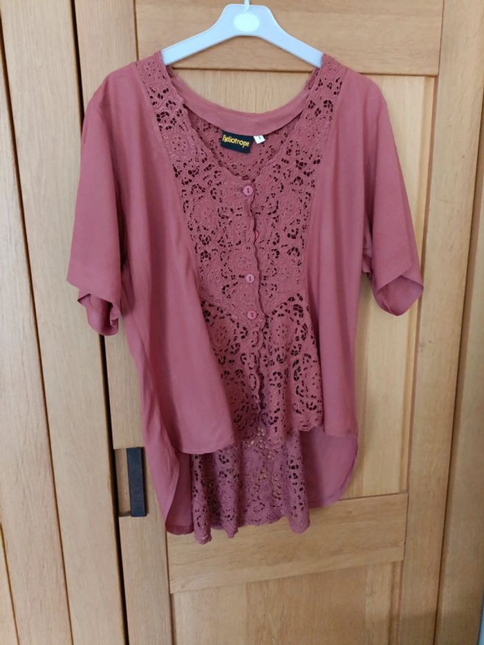 Blouse vieux rose Heliotrope