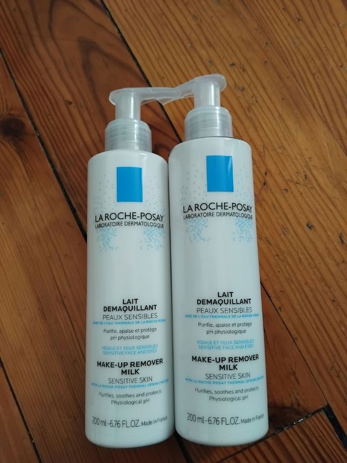 La roche posay lait démaquillant visage et yeux sensible  lot de 2
