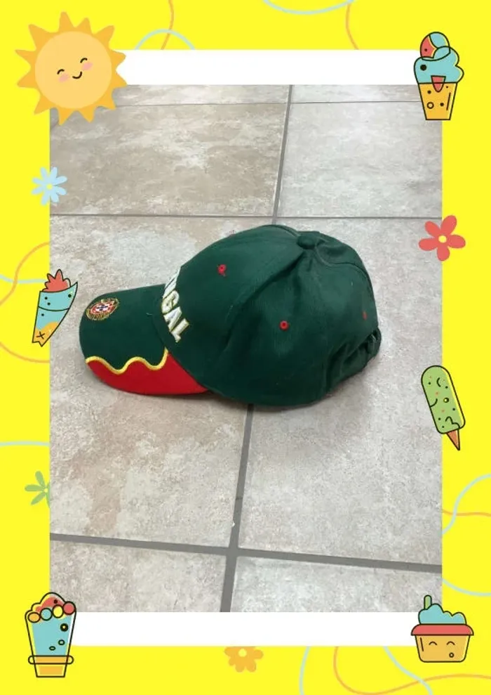 Casquette verte foncé rouge Portugal - photo numéro 2