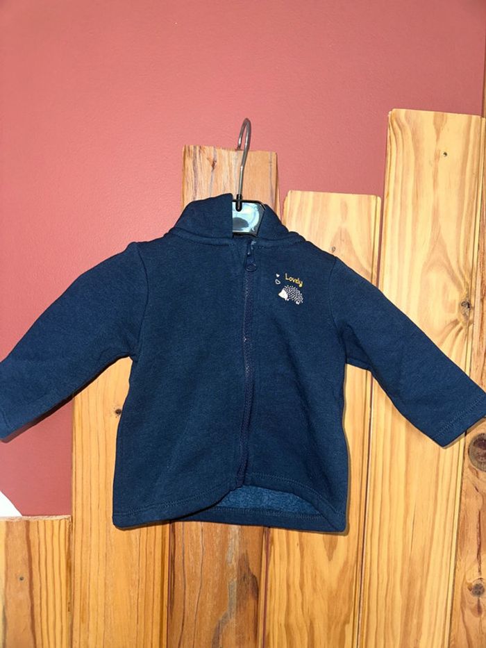 Gilet Zip Capuche 3 mois